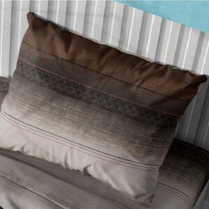 ΜΑΞΙΛΑΡΟΘΗΚΗ ΕΜΠΡΙΜΕ Hor.Stripes 01 50X70 Μπεζ-Γκρί Flannel Cotton 100%-1935853188900100