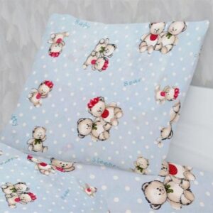 ΜΑΞΙΛΑΡΟΘΗΚΗ ΕΜΠΡΙΜΕ kids Two Lovely Bears 64 50X70 Blue Cotton 100%-1925813106906470