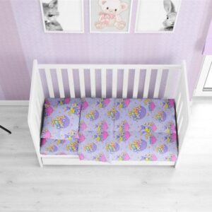 ΣΕΝΤΟΝΙΑ ΕΜΠΡΙΜΕ ΣΕΤ 3 τεμ bebe Bears 68 120X160 Μώβ Cotton 100%-1914617613006824