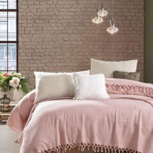 ΚΟΥΒΕΡΤΑ ΠΙΚΕ Dobby 220Χ240 Cashmere Pink Cotton 100%-1230415512500094