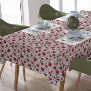 ΑΛΕΚΙΑΣΤΟ ΣΕΤ 2 τεμ (ΤΡΑΠ/ΛΟ 140Χ220/ΤΡΑΒΕΡΣΑ 40Χ220) Cherry 456 White-Red Cott/Pol 70/30-1936880011345677