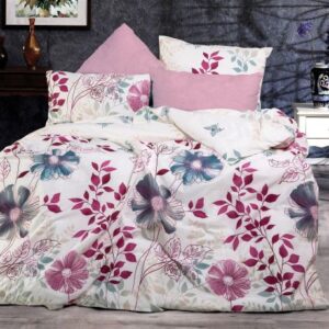 ΣΕΝΤΟΝΙΑ ΕΜΠΡΙΜΕ ΣΕΤ 3 τεμ Ανθεία 298 160X240 White-Bordeaux Cott/Pol 70/30-33312223002