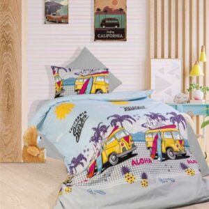 ΠΑΠΛΩΜΑΤΟΘΗΚΗ ΕΜΠΡΙΜΕ Aloha 393 220X240 Grey-Sky Blue Cott/Pol 70/30-33310824001