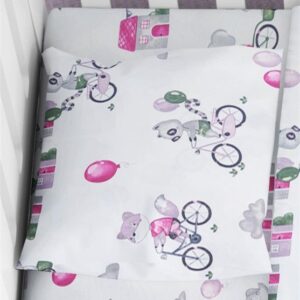 ΜΑΞΙΛΑΡΟΘΗΚΗ ΕΜΠΡΙΜΕ bebe Bicycle 416 35X45 White-Bordeaux Cotton 100%-31111646002