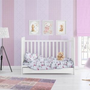 ΠΑΠΛΩΜΑΤΟΘΗΚΗ ΕΜΠΡΙΜΕ bebe Bicycle 416 120X160 White-Bordeaux Cotton 100%-31110821002