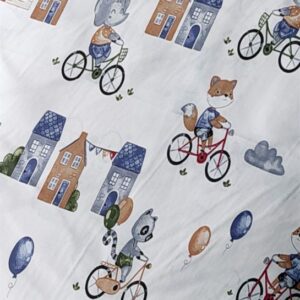 ΣΕΝΤΟΝΑΚΙ ΛΙΚΝΟΥ bebe Bicycle 415 80Χ110 White-Blue Cotton 100%-31112020001