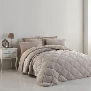 ΚΟΥΒΕΡΤΟΠΑΠΛΩΜΑ Γούνα-Sherpa 750 gsm 1860 Beige B01 160X220 Polyester-33421006001