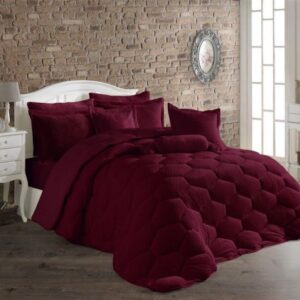 ΚΟΥΒΕΡΤΟΠΑΠΛΩΜΑ Γούνα-Fleece 680 gsm 1910 Bordeaux H08 220X240 Polyester-33421024011