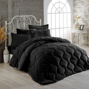 ΚΟΥΒΕΡΤΟΠΑΠΛΩΜΑ Γούνα-Fleece 680 gsm 1920 Black C16 220X240 Polyester-33421024023