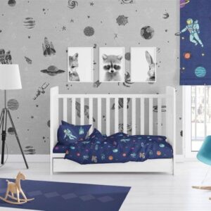 ΠΑΠΛΩΜΑ ΕΜΠΡΙΜΕ bebe Space 189 120X160 Blue Cotton 100%-31111121005