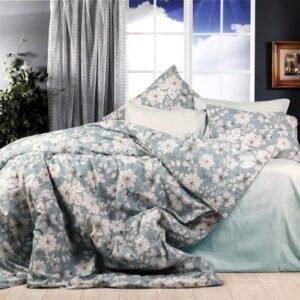 ΠΑΠΛΩΜΑ ΕΜΠΡΙΜΕ Ήρα 425 160X240 White-Denim Blue Cott/Pol 70/30-33311123016