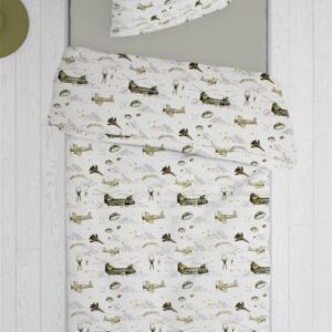 ΠΑΠΛΩΜΑΤΟΘΗΚΗ ΕΜΠΡΙΜΕ kids Airforce 196 160X240 White-Khaki Cotton 100%-32110823011