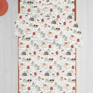 ΣΕΝΤΟΝΙΑ ΕΜΠΡΙΜΕ ΣΕΤ 2 τεμ kids Country 181 160X240 White-Green Cotton 100%-32112123008