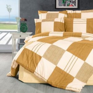 ΣΕΝΤΟΝΙΑ ΕΜΠΡΙΜΕ ΣΕΤ 4 τεμ Κίρκη 437 220Χ240 Golden Beige Cott/Pol 70/30-33312324014