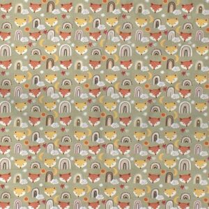 ΠΑΝΑ ΧΑΣΕ bebe Fox 526 80X80 Olive 100% Cotton-31111328021