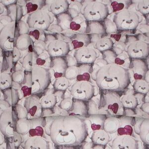 ΜΑΞΙΛΑΡΟΘΗΚΗ ΕΜΠΡΙΜΕ kids Teddy Bear 536 50X70 Purple Cotton 100%-32111647025