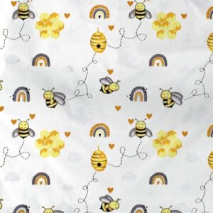 ΠΑΝΑ ΧΑΣΕ bebe Honey Bee 545 80X80 White-Yellow 100% Cotton-31111328031