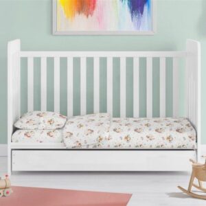 ΣΕΝΤΟΝΙΑ ΕΜΠΡΙΜΕ ΣΕΤ 3 τεμ bebe Unicorn 209 120X160 White-Salmon Cotton 100%-31112221027