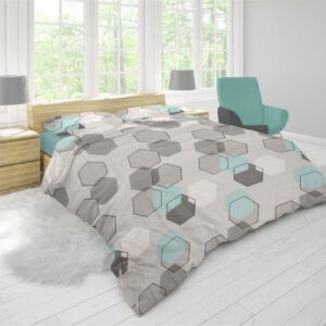 ΠΑΠΛΩΜΑ ΕΜΠΡΙΜΕ Hexagon 395 220X240 Grey 70/30 Cott/Pol-33311124028