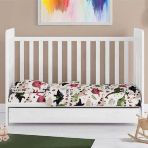 ΣΕΝΤΟΝΙΑ ΕΜΠΡΙΜΕ ΣΕΤ 3 τεμ bebe Dinosaur 518 120X160 Multi-Colour 100% Cotton-31112221028