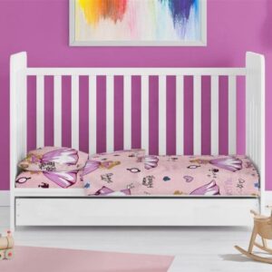 ΚΑΤΩΣΕΝΤΟΝΟ ΜΕ ΛΑΣΤΙΧΟ bebe Princess 391 0,70X1,40X0,15 Pink 70/30 Cott/Pol-31312019004