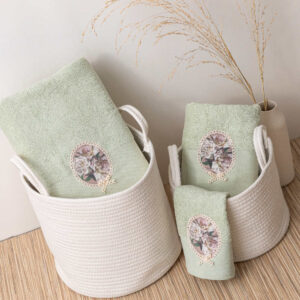 Πετσέτες Σετ 3ΤΜΧ Ashley Φυστικί Σ3ΤΜΧ 70 x 140 / 50 x 90 / 30 x 50 cm