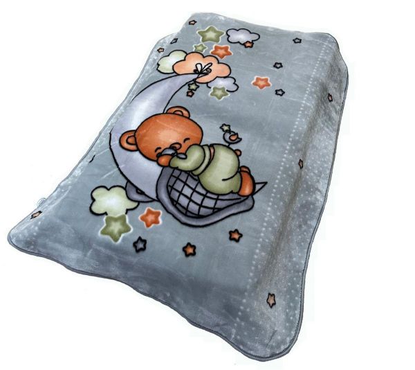 ΚΟΥΒΕΡΤΑ ΒΕΛΟΥΤΕ ΠΟΛΥΤΕΛΕΙΑΣ bebe Crescent Moon 33 110X140 Light Grey 100% Polyester-31462748003