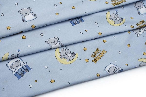 ΠΑΝΑ ΧΑΣΕ bebe Sweet Dreams 551 80X80 Sky Blue 100% Cotton-31111328033