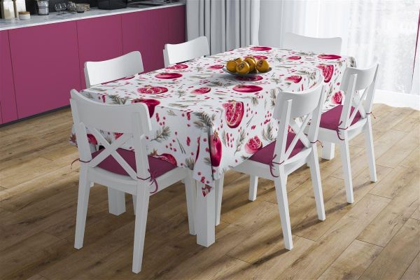 ΑΛΕΚΙΑΣΤΟ ΣΕΤ 2 τεμ (ΤΡΑΠ/ΛΟ 140X140/ΤΡΑΒΕΡΣΑ 40X140) Pomegranate 458 White Cott/Pol 70/30-33313353001