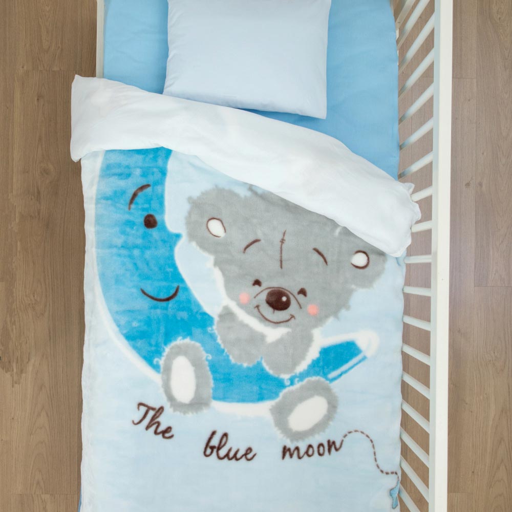 Κουβέρτα Κούνιας Blue Moon Σιέλ Σιέλ BEBE 100 x 140 cm
