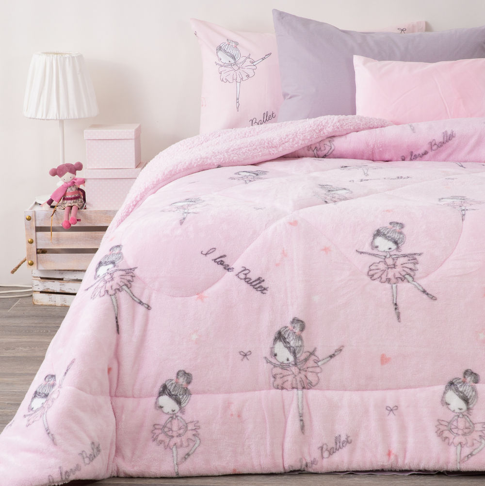 Κουβερτοπάπλωμα Ballet Μονό Ροζ ΜΟΝΟ 160 x 220 cm
