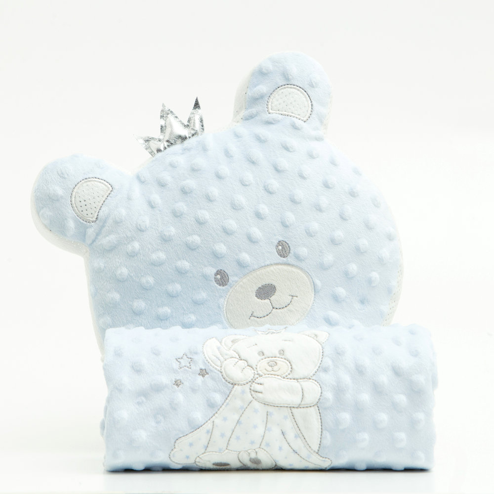 Κουβέρτα Κούνιας Angel Bear Γαλάζιο BEBE 110 x 140 cm