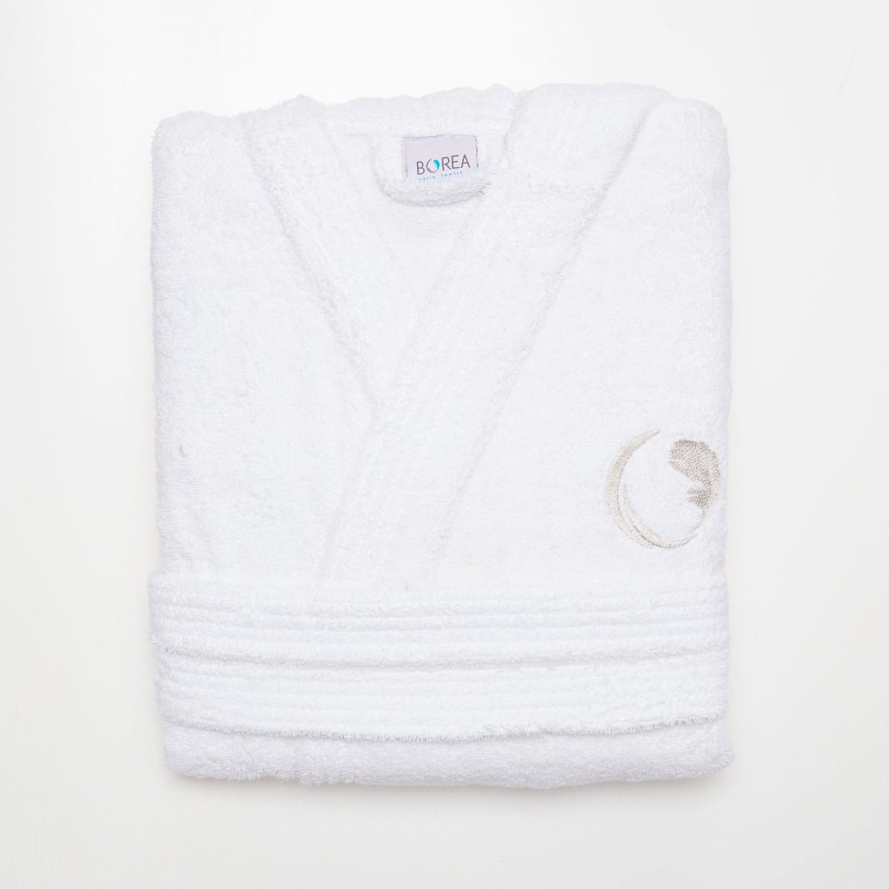 Μπουρνούζι Ενηλίκων Με Κουκούλα Logo Λευκό Λευκό ΕΝΗΛΙΚΩΝ XXL