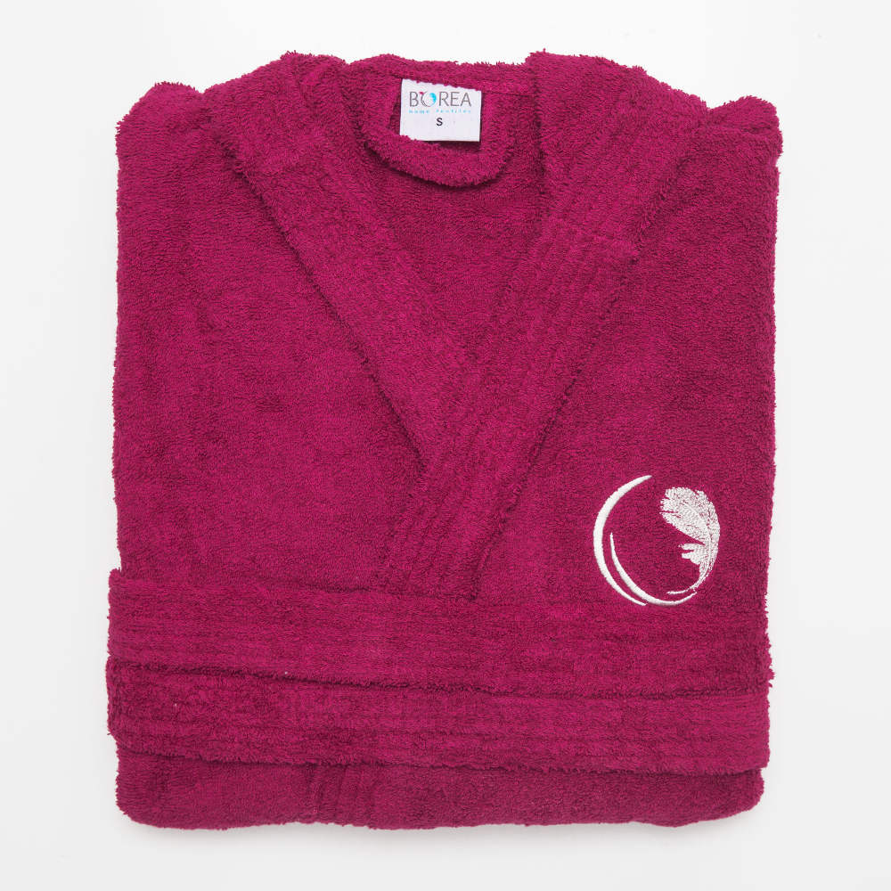 Μπουρνούζι Ενηλίκων Με Κουκούλα Logo Μπορντώ Μπορντώ ΕΝΗΛΙΚΩΝ L