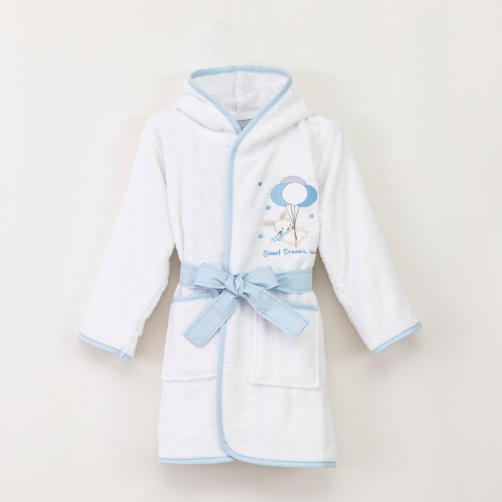 Μπουρνούζι Βρεφικό Sweet Dreams Baby Λευκό-Σιέλ Λευκό-Σιέλ BEBE (1-2)