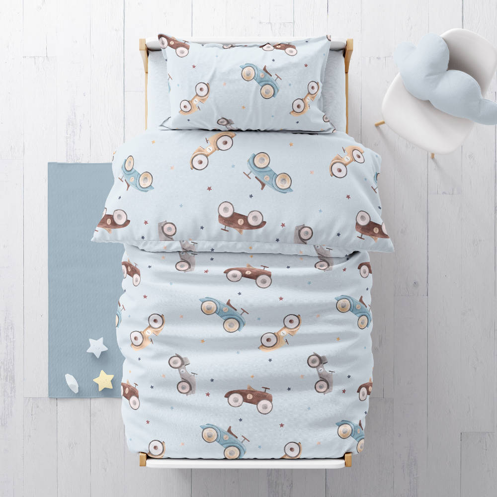 Πάπλωμα Αυτοκινητάκι Μονό Σιέλ ΜΟΝΟ 160 x 240 cm