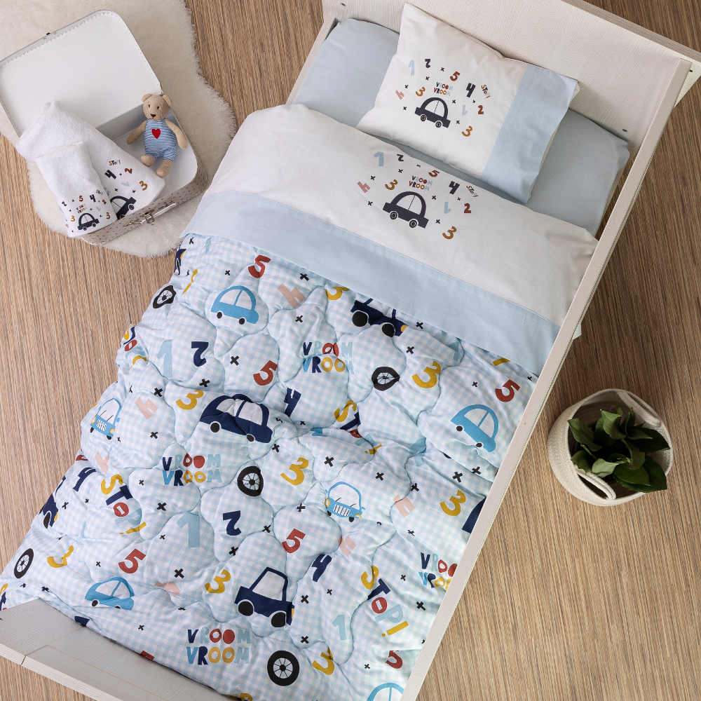 Πάπλωμα Κούνιας Car Πετρόλ BEBE 110 x 140 cm