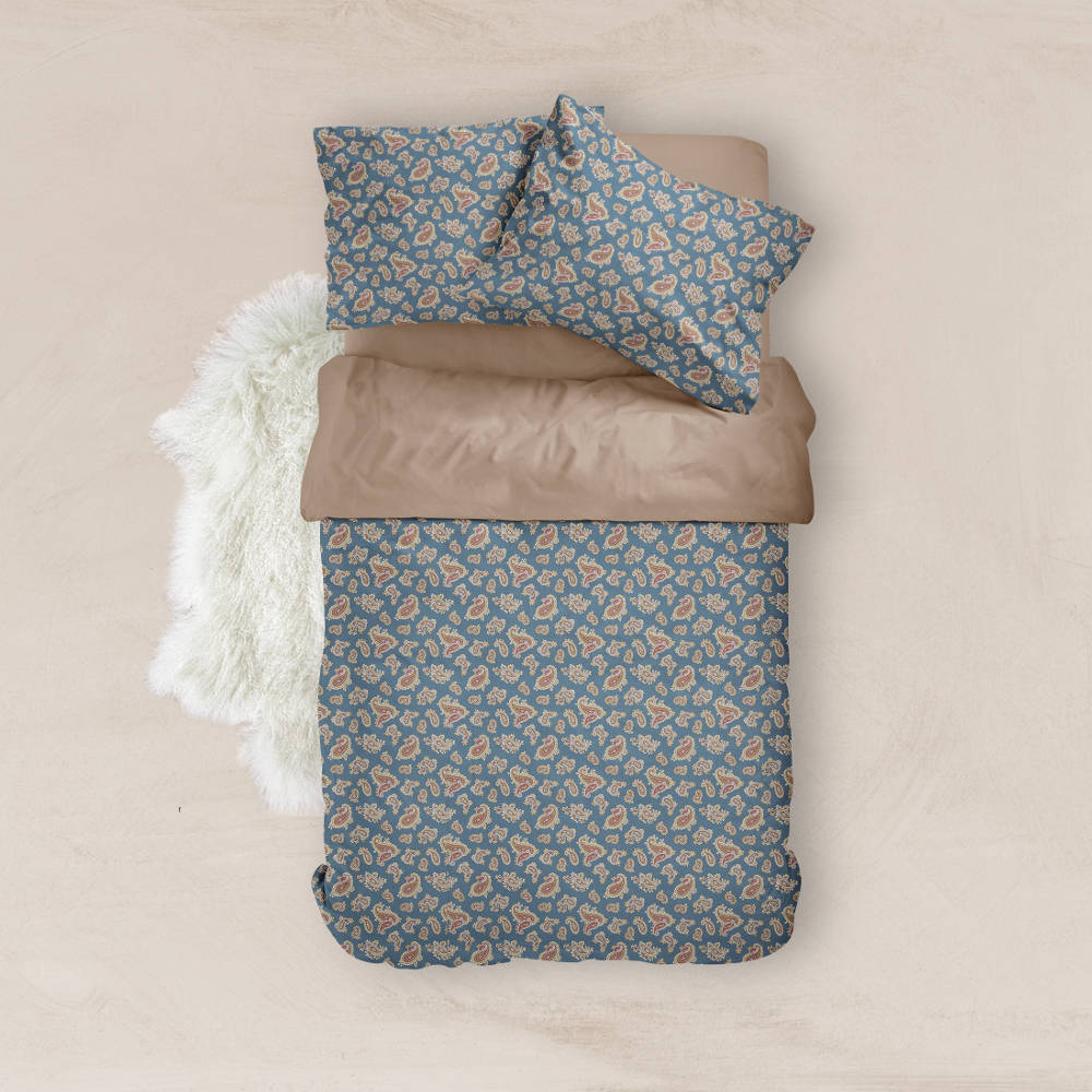 Παπλωματοθήκη Εμπριμέ Azzura Πετρόλ Υπέρδιπλη Πετρόλ ΥΠΕΡΔΙΠΛΟ 220 x 240 cm