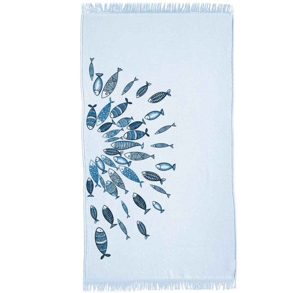 Πετσέτα Παρεό Sealife Σιέλ 90 X 160 90 x 160 cm