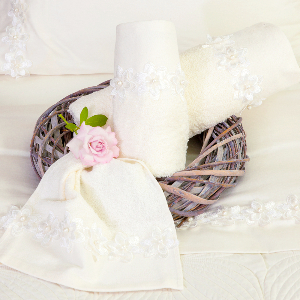 Πετσέτες Σετ 3ΤΜΧ 63024 Εκρού Σ3ΤΜΧ 70 x 140 / 50 x 90 / 30 x 50 cm