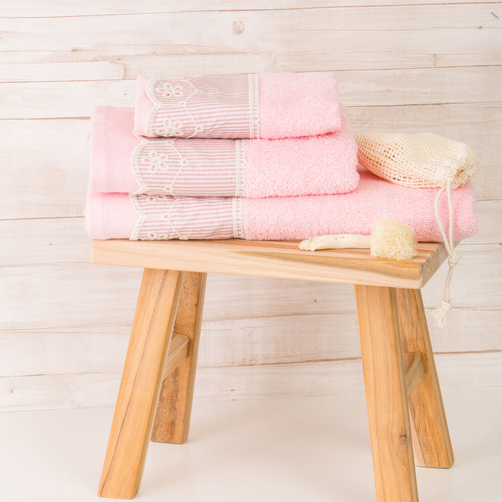 Πετσέτες Σετ 2ΤΜΧ Pretty Ροζέ Σ2ΤΜΧ 50 x 90 / 30 x 50 cm