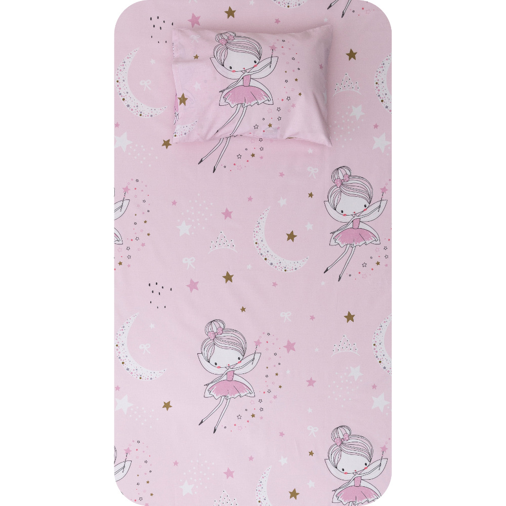 Σεντόνι Σετ 2ΤΜΧ Fairy Μονό Λιλά ΜΟΝΟ 160 x 240 cm + 50 x 70 cm