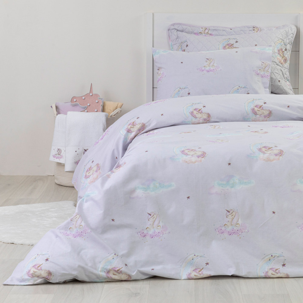 Σεντόνια Σετ Cloud Moνό Λιλά ΜΟΝΟ (2) 160 x 250 cm + 50 x 70 cm