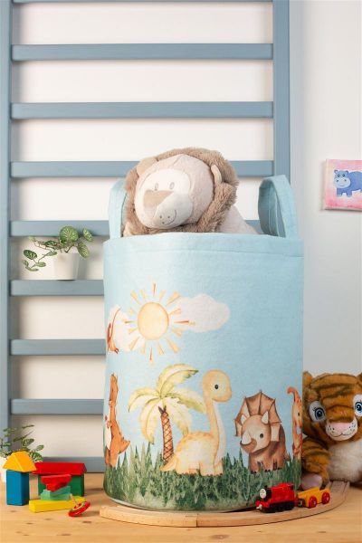 Παιδικό Καλάθι Αποθήκευσης Dinosaur Park 517 50X30X45 cm Σιελ Υφασμάτινο-31463608010