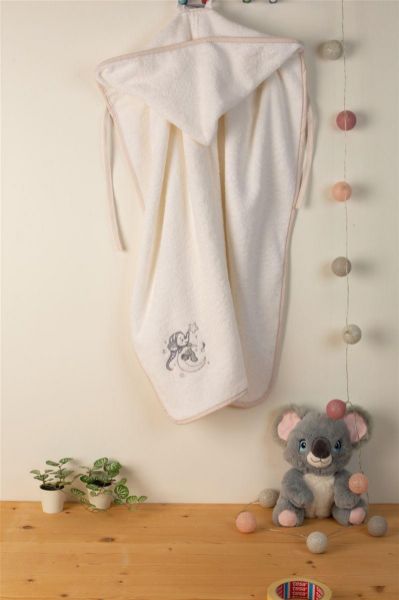 ΚΑΠΑ Με Κέντημα bebe Dreaming Elephant 168 75X85 Λευκό 100% Cotton-31141429024