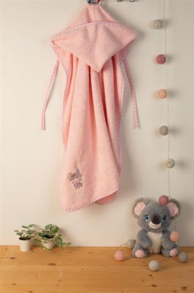 ΚΑΠΑ Με Κέντημα bebe Rabbit Girl 146 75X85 Ροζ 100% Cotton-31141429009