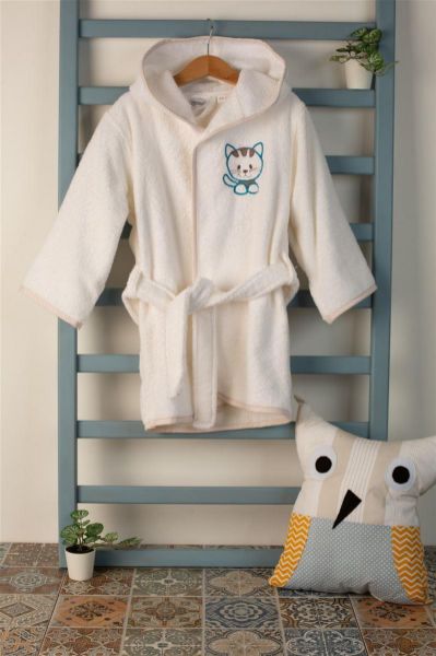 ΜΠΟΥΡΝΟΥΖΙ Με Κέντημα bebe Kitty 137 SIZE:04 Λευκό 100% Cotton-31141531002