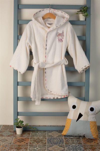 ΜΠΟΥΡΝΟΥΖΙ Με Κέντημα bebe Rabbit Girl 147 SIZE:02 Λευκό 100% Cotton-31141530008