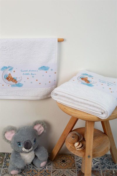 ΠΕΤΣΕΤΑ Με Ψηφιακή Εκτύπωση Σετ 2 τεμ bebe Sweet Dreams 552 30X50,70X140 Λευκό 100% Cotton-31160926008