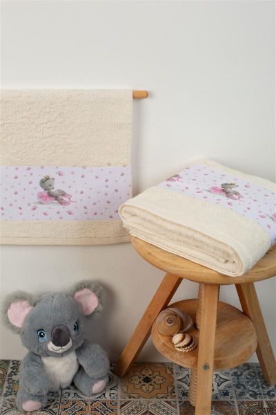 ΠΕΤΣΕΤΑ Με Ψηφιακή Εκτύπωση Σετ 2 τεμ bebe Ballerina 106 30X50,70X140 Εκρού 100% Cotton-31160926024